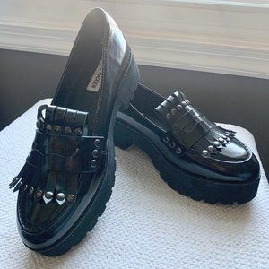 Steve Madden "Scottee" Platform Penny Loafer | Black | Size: 8 Womens